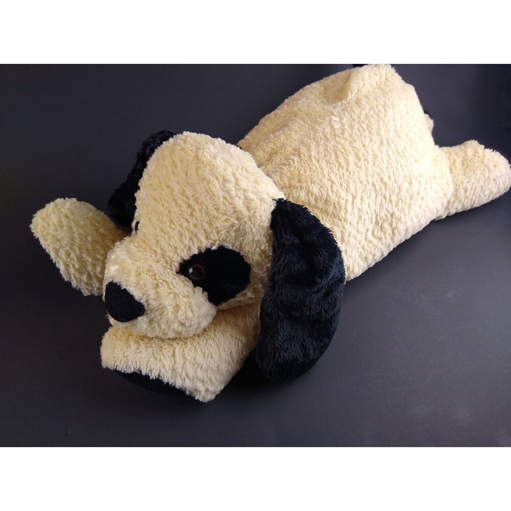 Gund Plush Peanut Floppy Puppy Dog Stuffed Animal Toy Tan Black 18"